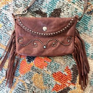Brown leather crossbody 🤎
